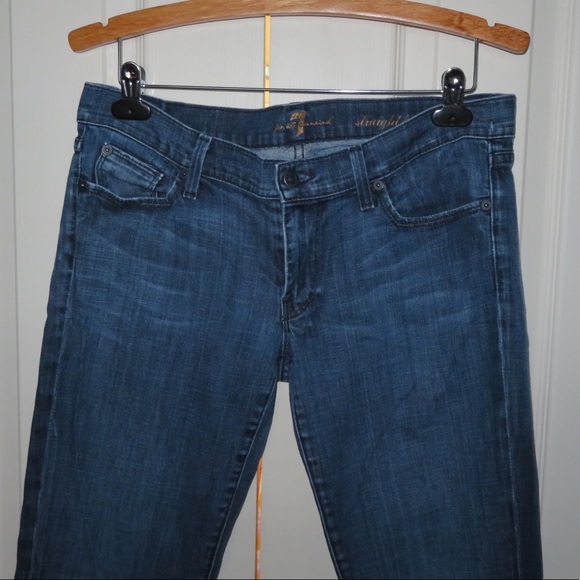 7 for All Mankind straight leg 33” inseam - Picture 3 of 7
